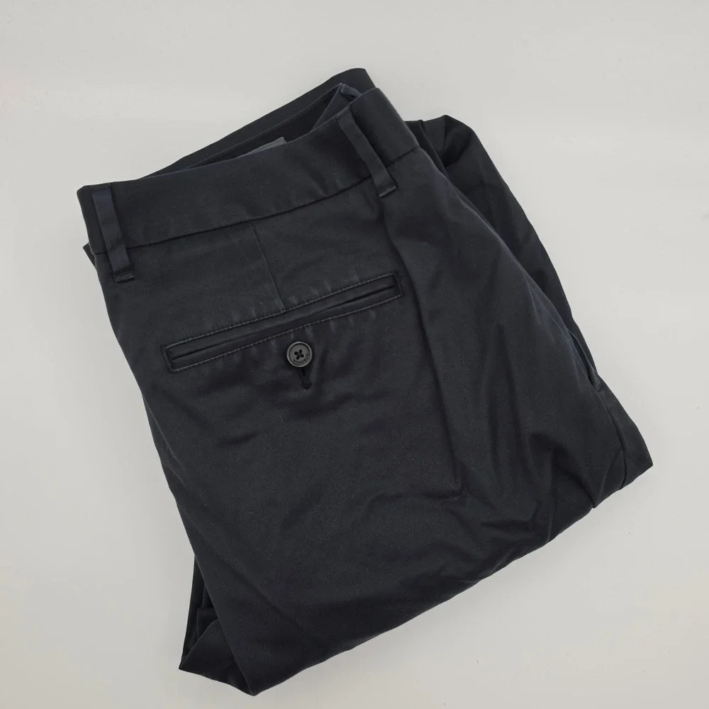 Bonobos Chino Pants Mens 33x32 Black Excellent Slim Fit Tuesday Stretch Trousers